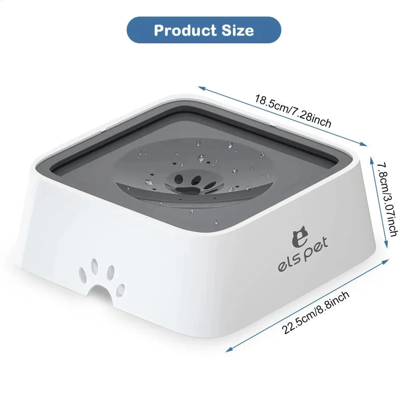 Anti-Spill Slow Feeder Water Bowl for Pets