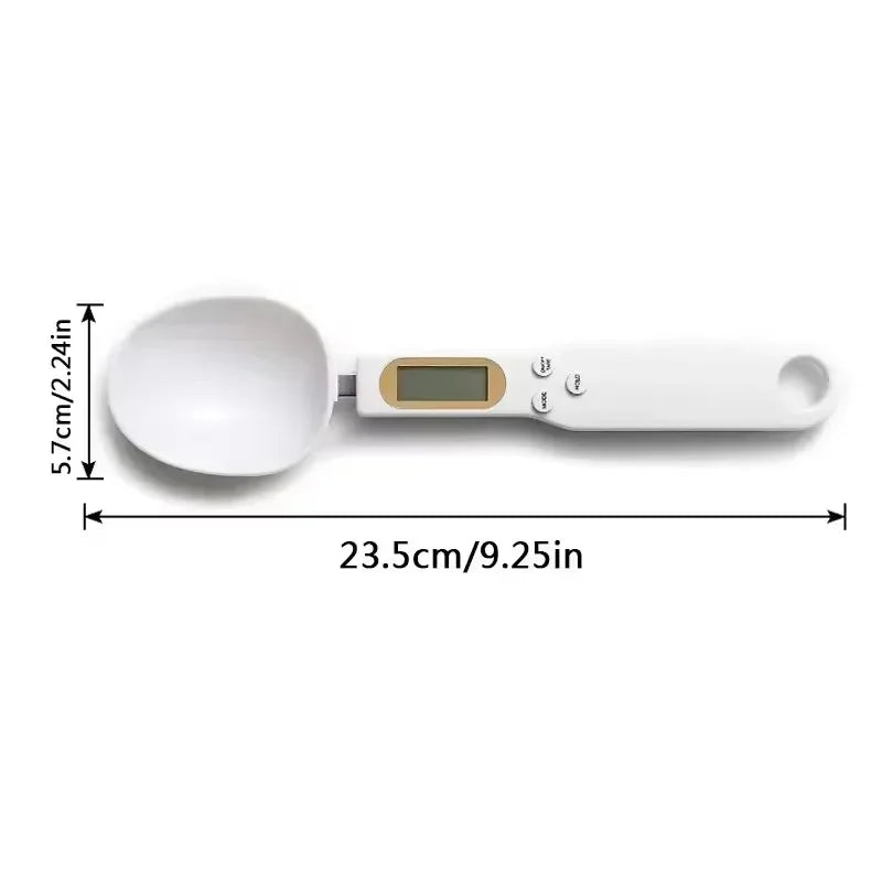 Digital Mini Spoon Scale - Electronic LCD Kitchen Scale for Measuring 0.1-500g Food Weight