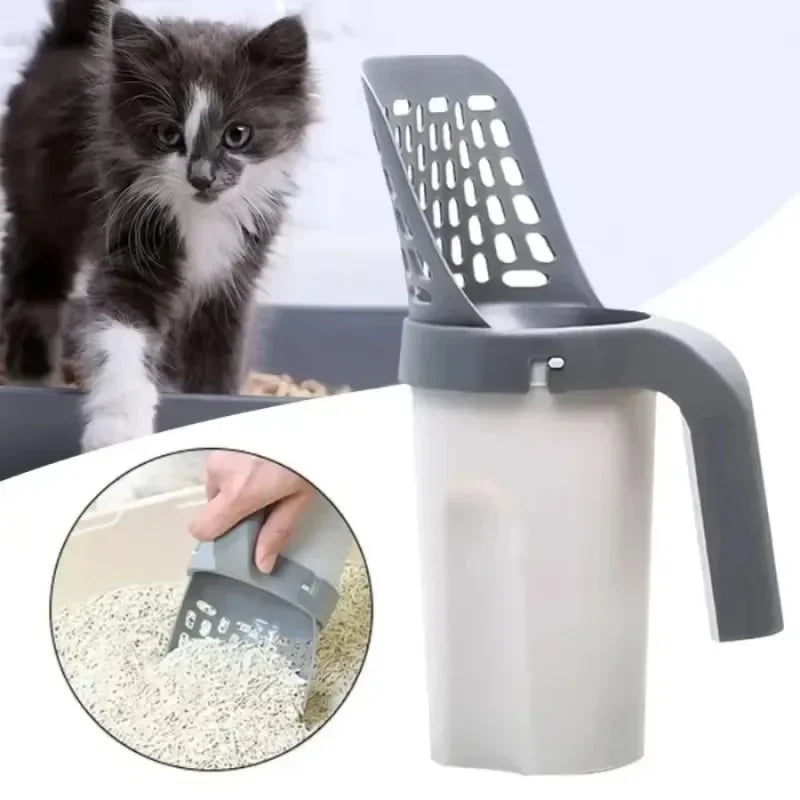 Large Capacity Plastic Cat Litter Scoop with Removable Sieve