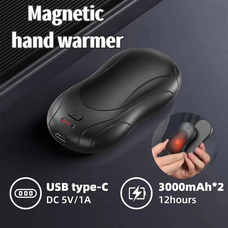 Portable Magnetic Separation Electric Hand Warmer with Three Temperature Settings