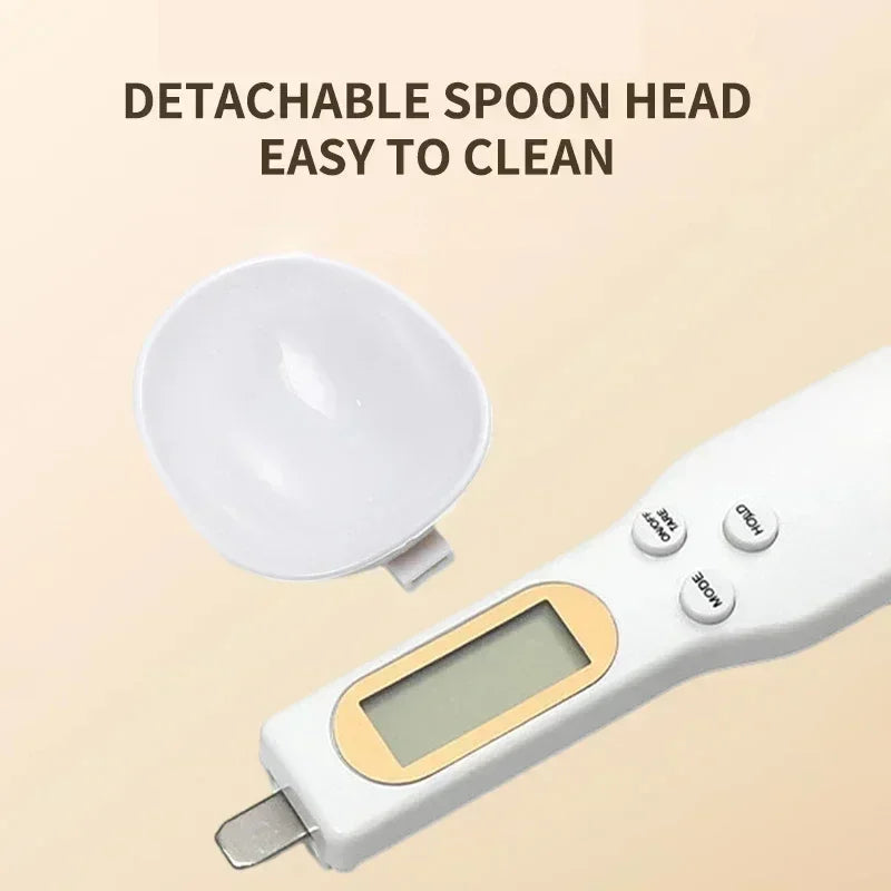 Digital Mini Spoon Scale - Electronic LCD Kitchen Scale for Measuring 0.1-500g Food Weight
