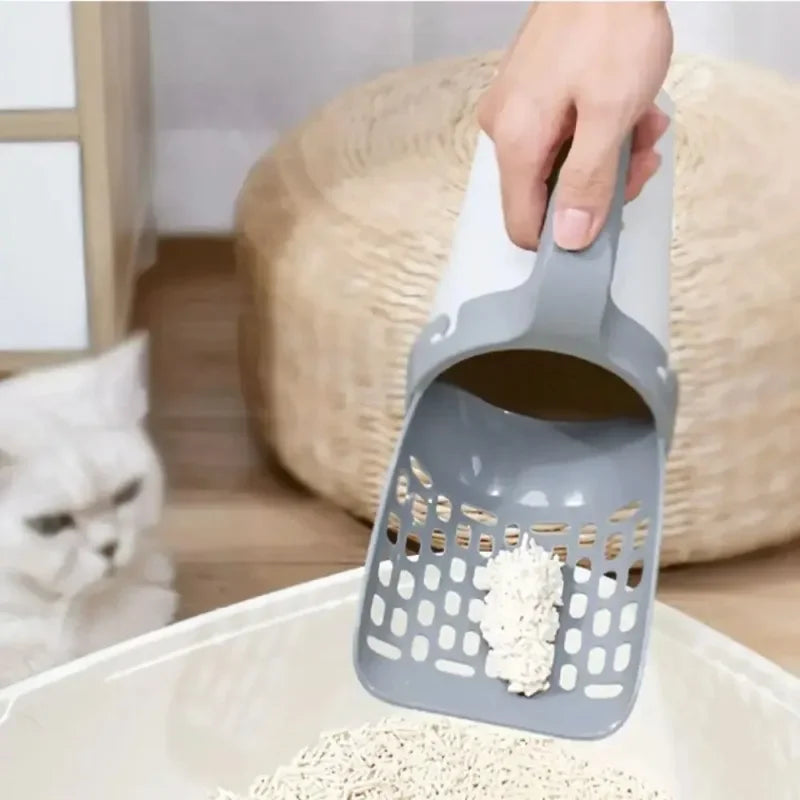 Large Capacity Plastic Cat Litter Scoop with Removable Sieve