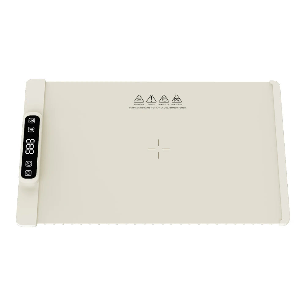 Coil Foldable Silicone Electric Food Warming Tray - Flexible Hot Plate Buffet Roll-Up Mat