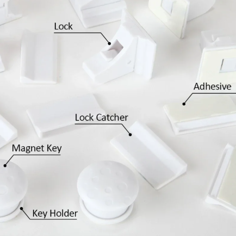 Invisible Magnetic Child Safety Lock - No Drilling or Screws Needed for Doors and Drawers