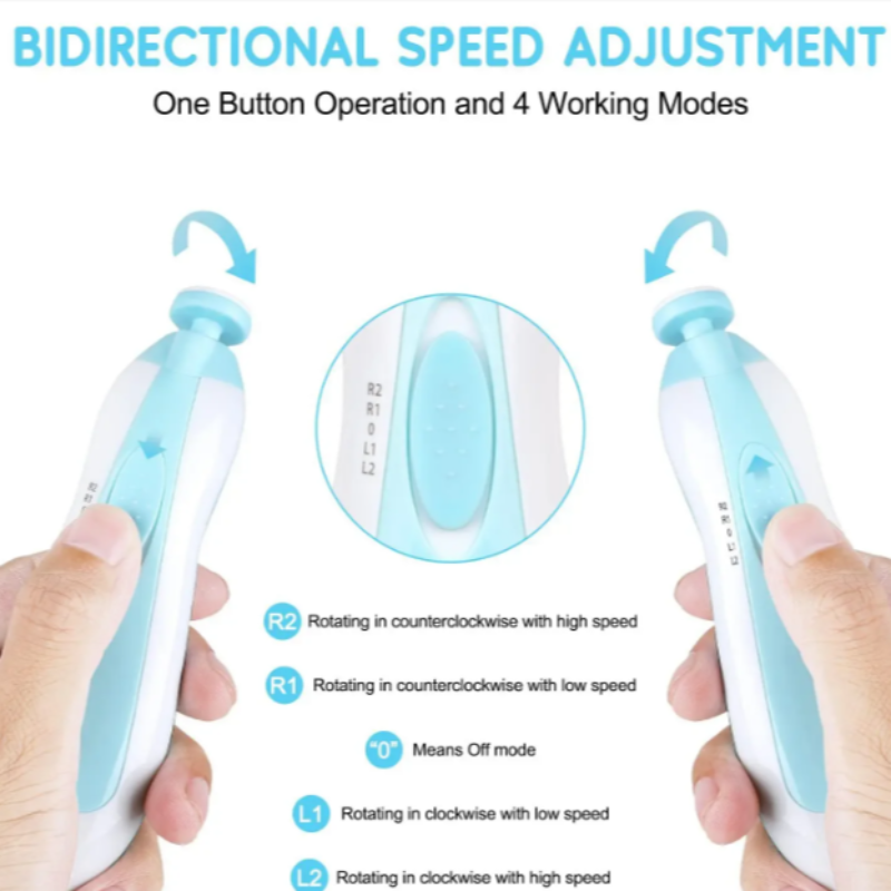 All-in-One Electric Baby Nail Trimmer and Manicure Set for Fingernails and Toes