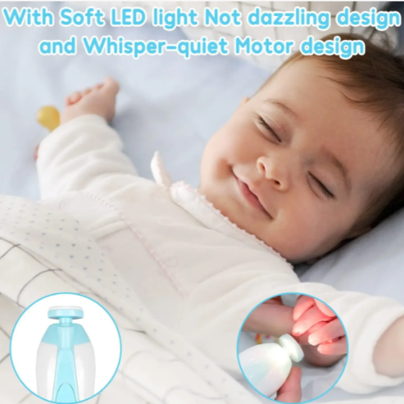 All-in-One Electric Baby Nail Trimmer and Manicure Set for Fingernails and Toes