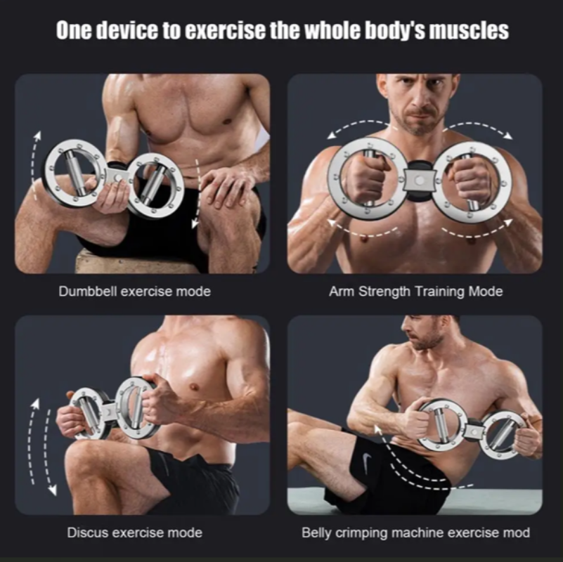 Ergonomic Stainless Steel Boxing Forearm Trainer - Hand Grip Arm Strengthener