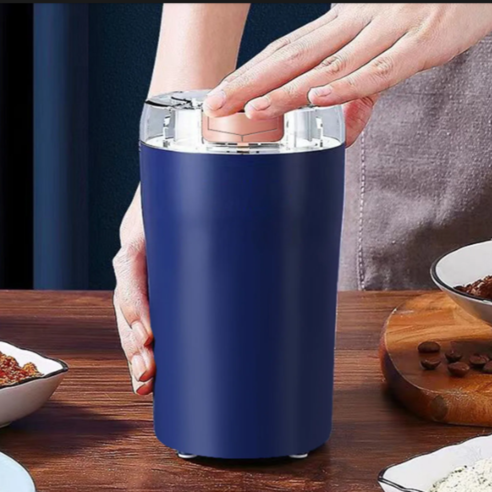 200W Electric Grinder with 200g Capacity for Beans, Herbs, and Spices