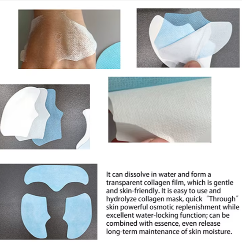 Pack of 5 Hydrolyzed Collagen Protein Gel Face Masks - Soluble Skin Care Treatment
