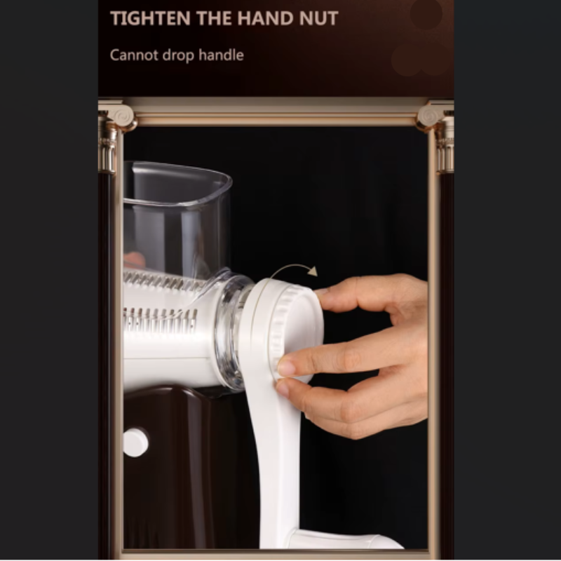 Versatile Kitchen Chopper & Rotary Cheese Grater - Manual Drum Grater, Food Processor