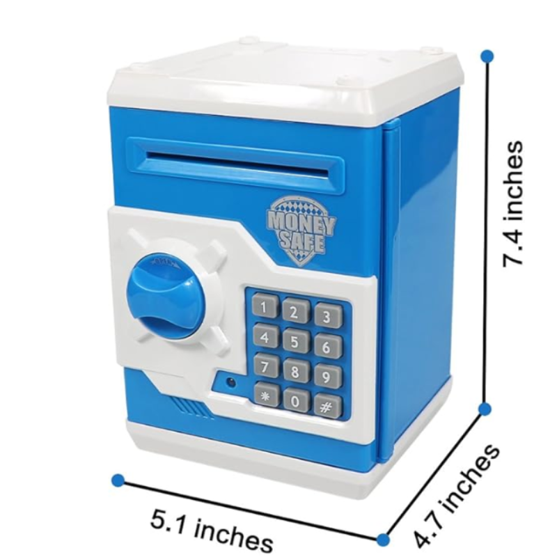 Digital Mini ATM Coin Bank with Password Protection for Savings