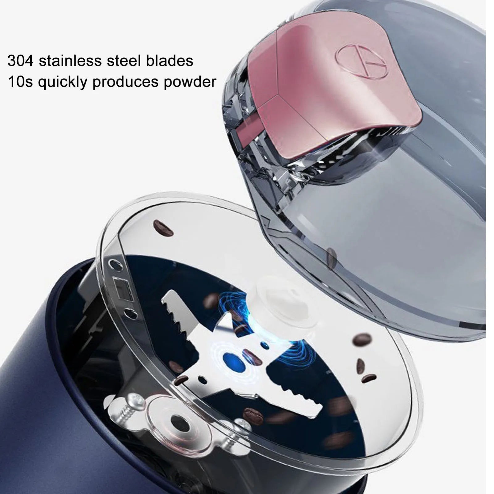 200W Electric Grinder with 200g Capacity for Beans, Herbs, and Spices