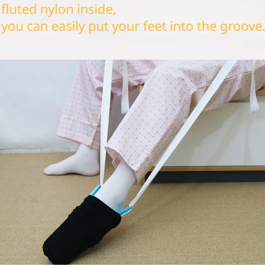 Easy-On Foot Brace Sock Aid Kit - Helper Tool for Elderly, Disabled, and Pregnant Individuals