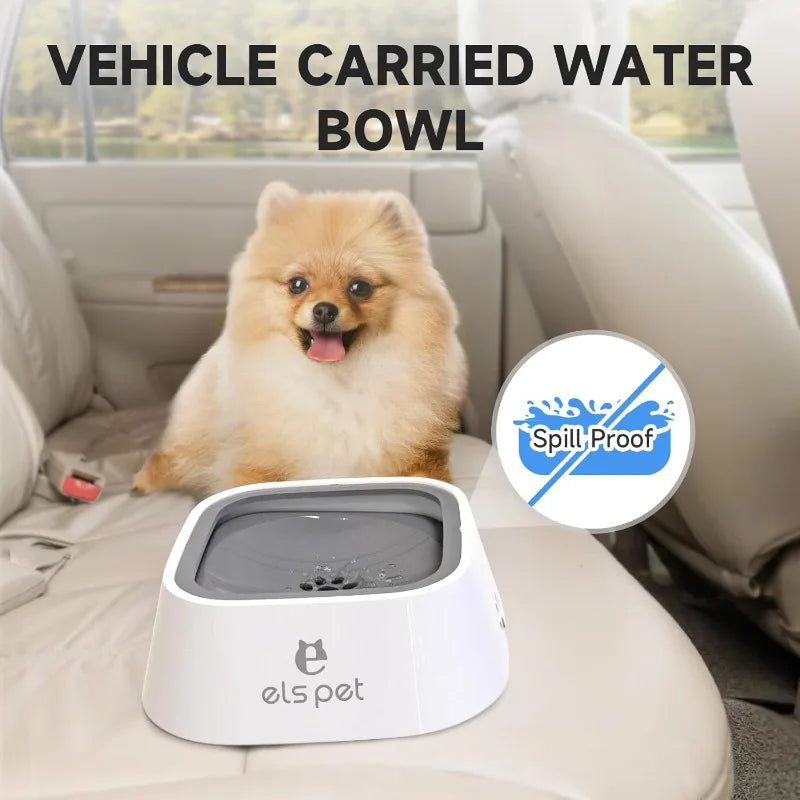 Anti-Spill Slow Feeder Water Bowl for Pets