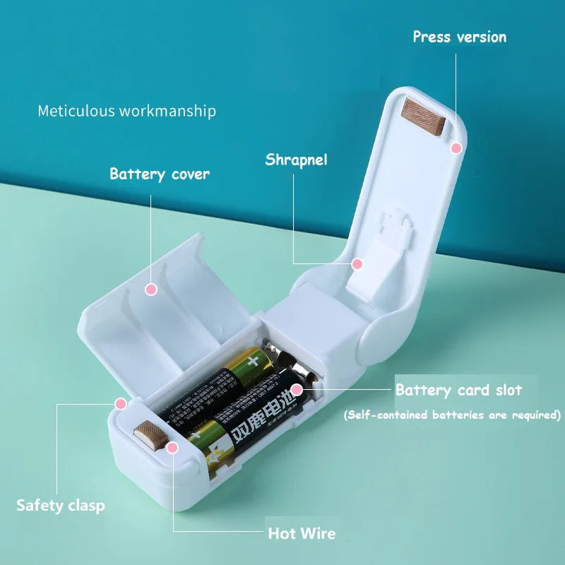 Mini Heat Sealer for Plastic Food Bags - Ideal for Snacks and Opened Food Items