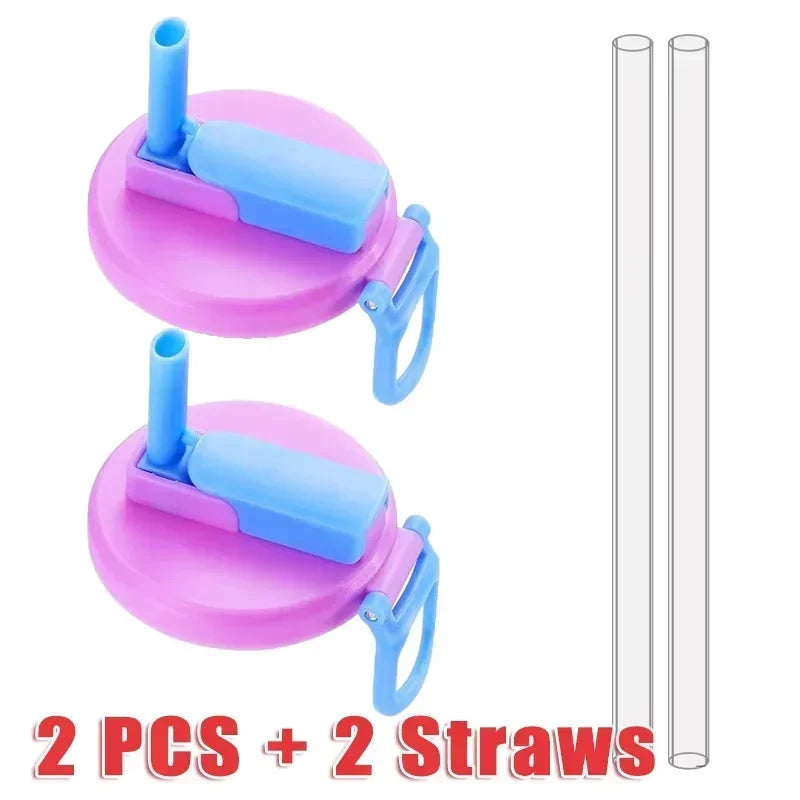 Creative Silicone Soda Can Covers with Straw - Available in 1, 2, or 4 Pieces