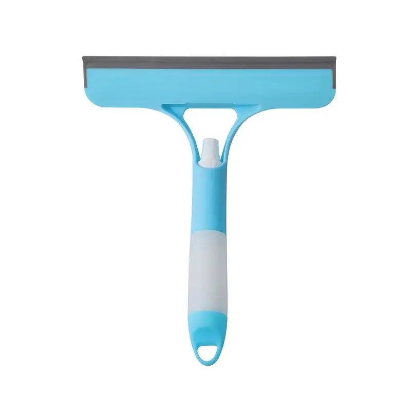 Multifunctional 3-in-1 Window Cleaning Tool: Scraper, Squeegee, and Scrubber with Spray
