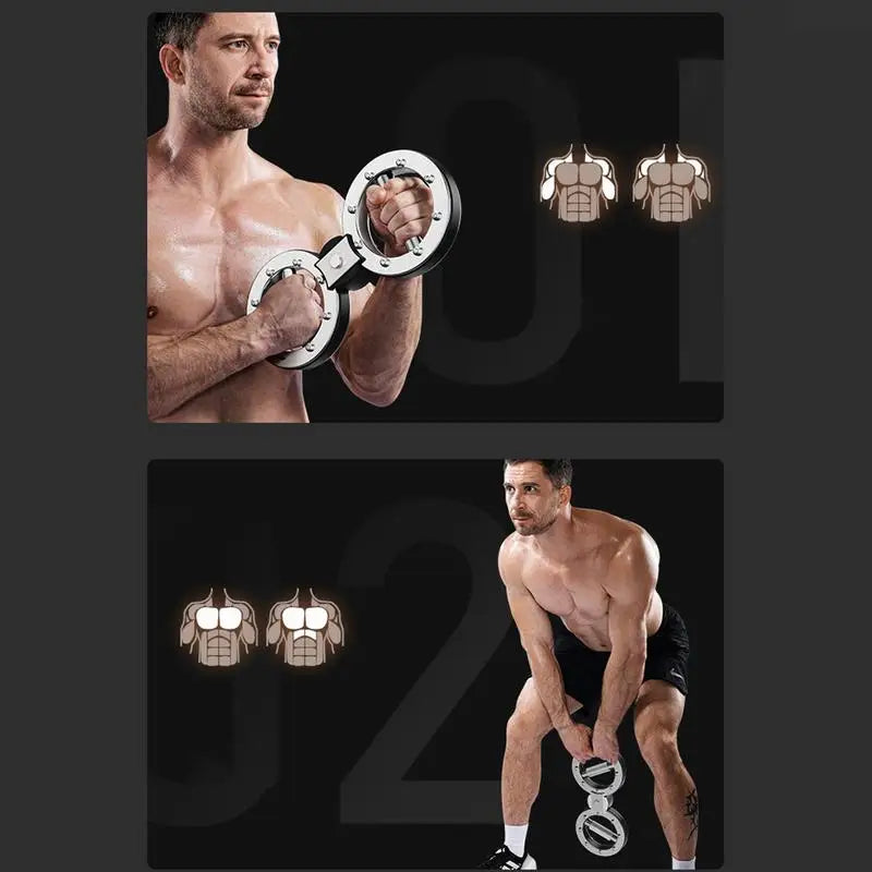 Ergonomic Stainless Steel Boxing Forearm Trainer - Hand Grip Arm Strengthener