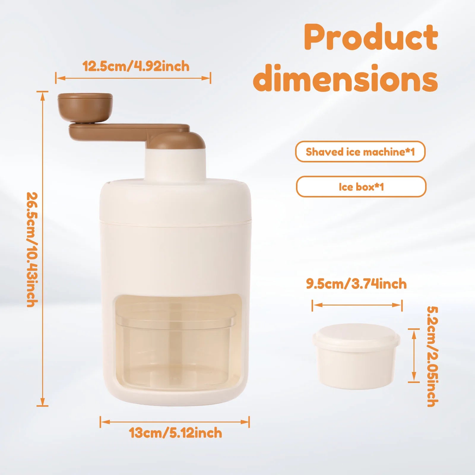 Portable Handheld Ice Crusher - Perfect for Snow Cones, Smoothies, and Frozen Cocktails