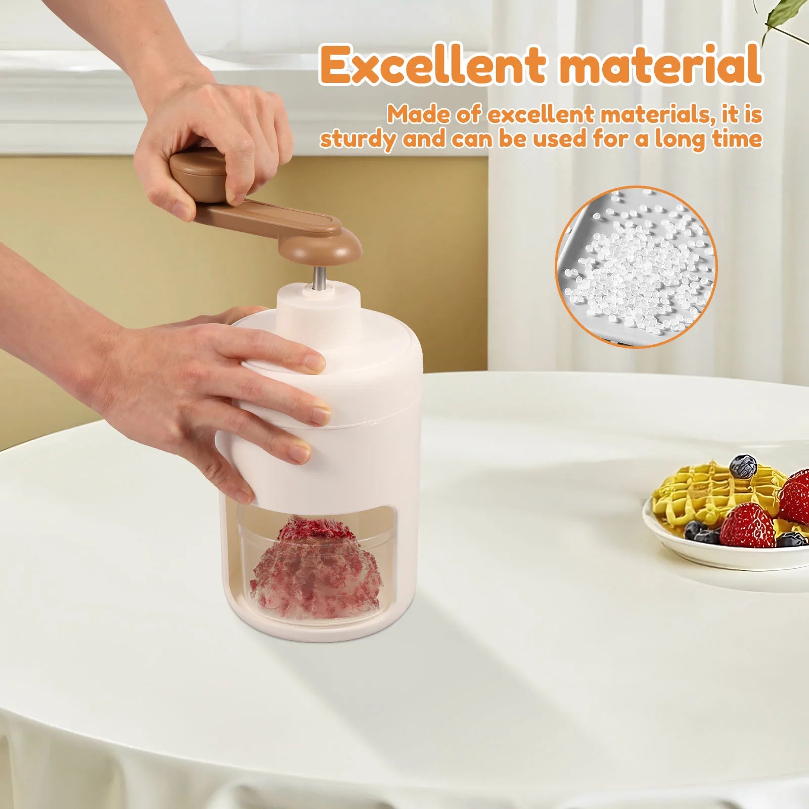 Portable Handheld Ice Crusher - Perfect for Snow Cones, Smoothies, and Frozen Cocktails