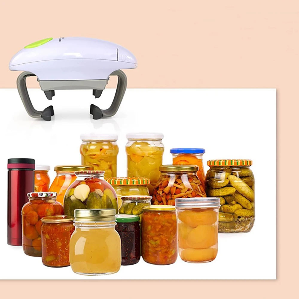 Electric Automatic Jar Opener - Effortless Bottle and Jar Opening Kitchen Gadget