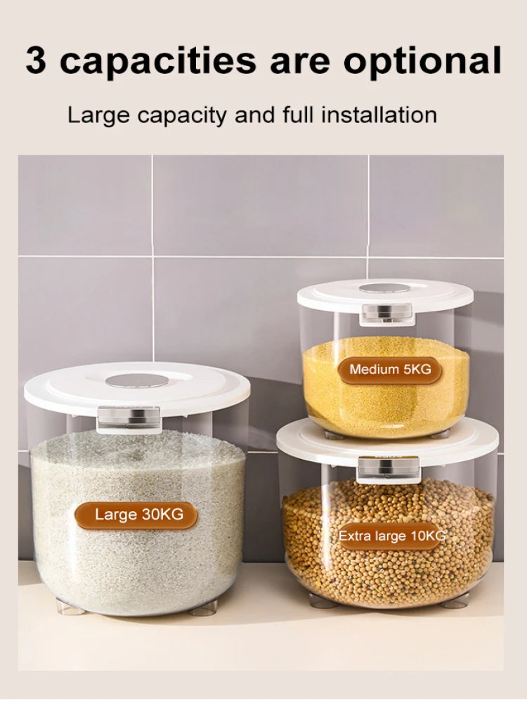 Thickened Food Storage Containers - Household Grade, Sealed, Insect-Proof, and Moisture-Resistant