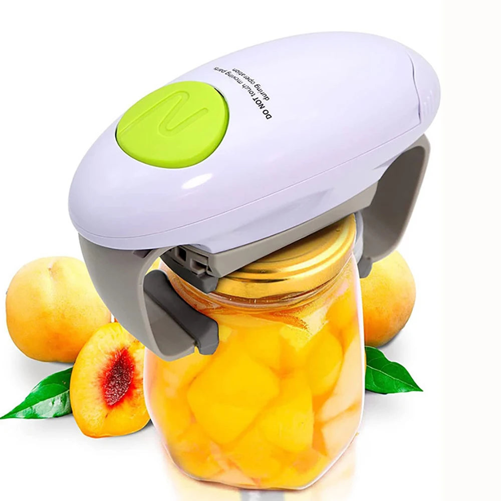 Electric Automatic Jar Opener - Effortless Bottle and Jar Opening Kitchen Gadget