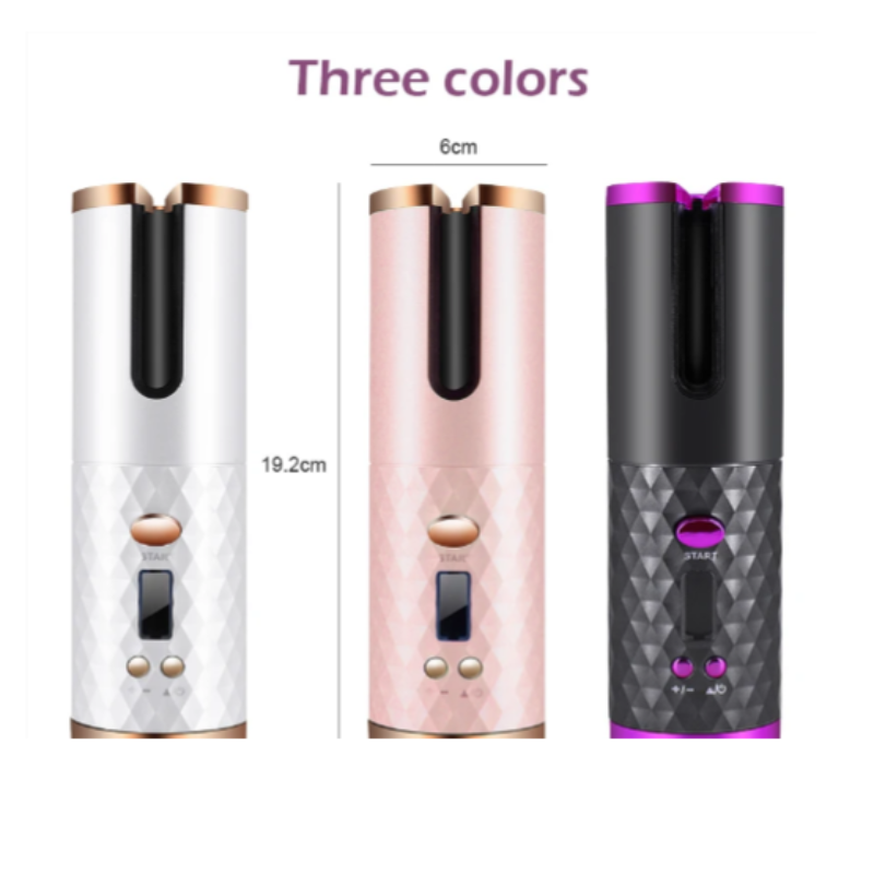 USB Rechargeable Portable Wireless Automatic Hair Curler with Anti-Scald Design