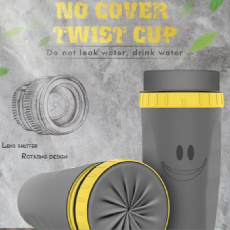 Creative Thermos Mug with Screw Lid and Straw - Portable Design
